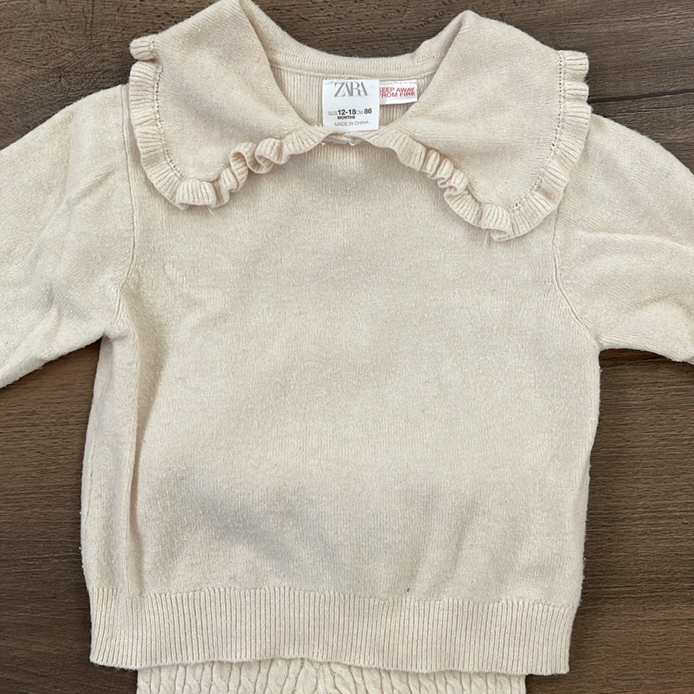 Zara Cream Sweater Set - Picture 2 of 3
